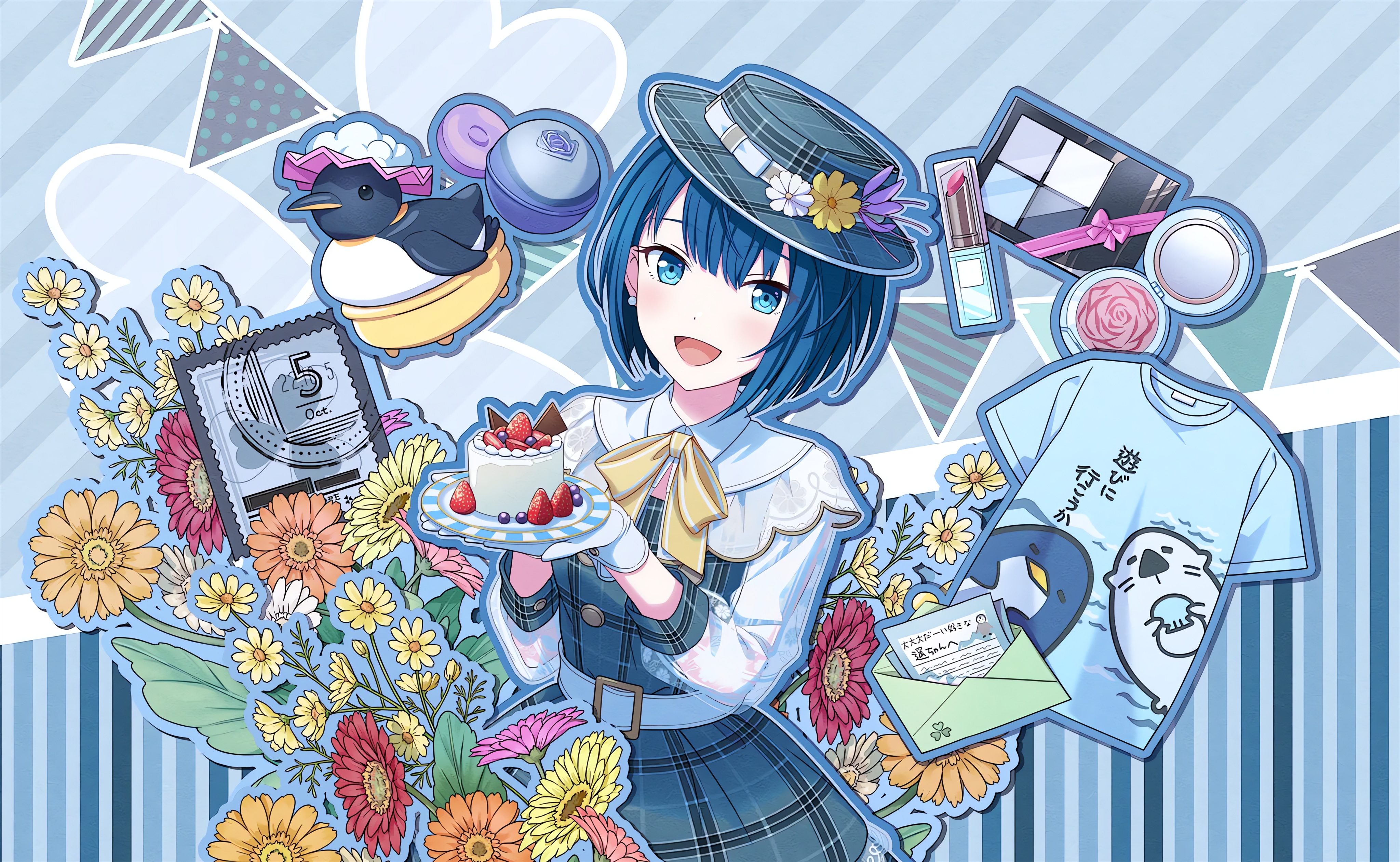 桐谷遥 鏡音レン グリ缶vol.42c グリッター缶バッジ イベントイラスト