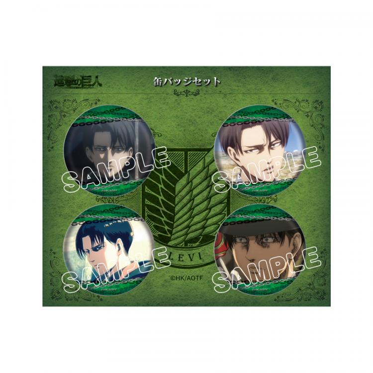 進撃の巨人 極楽湯 缶バッジ 10点セット 缶バッジ4個セット／進撃