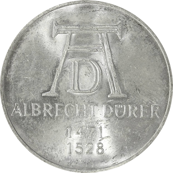 ドイツ 5マルク銀貨 アルブレヒト・デューラー生誕500周年 1971年