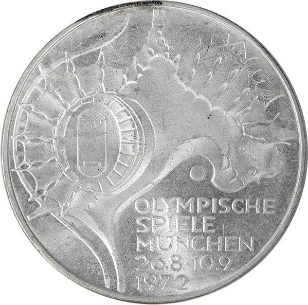 ドイツ 10マルク銀貨 ミュンヘンオリンピック1972年（10 Deutsche Mark