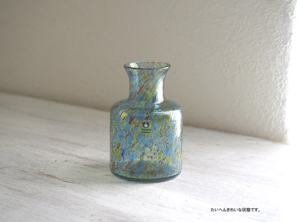 美品】北欧ヴィンテージ Pukeberg Sweden ガラスの小さなフラワー