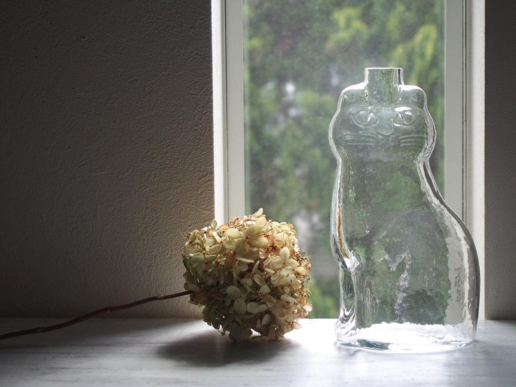 LISA LARSON リサ ラーソンガラスのボトル猫レア