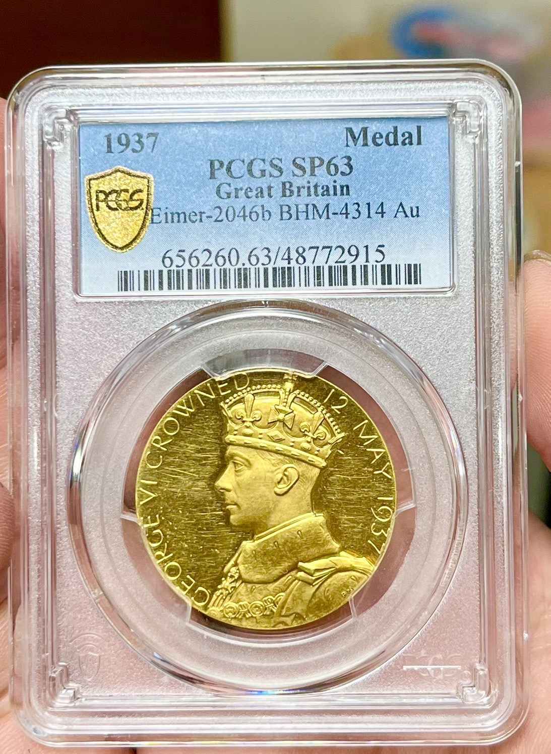 1937年ジョージ6世戴冠記念メダル【SP62】 | アンティークコインプラネット