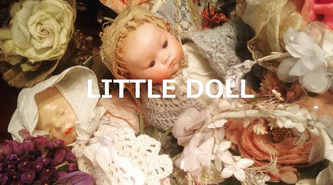 アンティークドール 35cm 可愛い赤ちゃん ベビー 素敵なドレスと