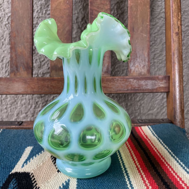 Antiqueフェントン40's～50's緑Fentonコインドットアンティーク 【公式