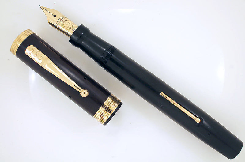 1920s MABIE TODD SWAN ETERNAL #48 BLACK HARD RUBBER FOUNTAIN PEN