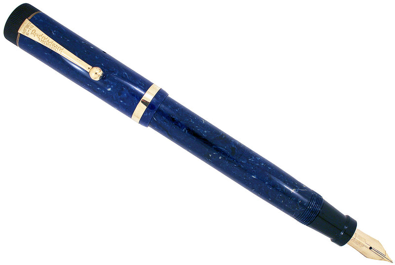 1927 PARKER DUOFOLD SENIOR BLUE LAPIS FOUNTAIN PEN IN RESTORED
