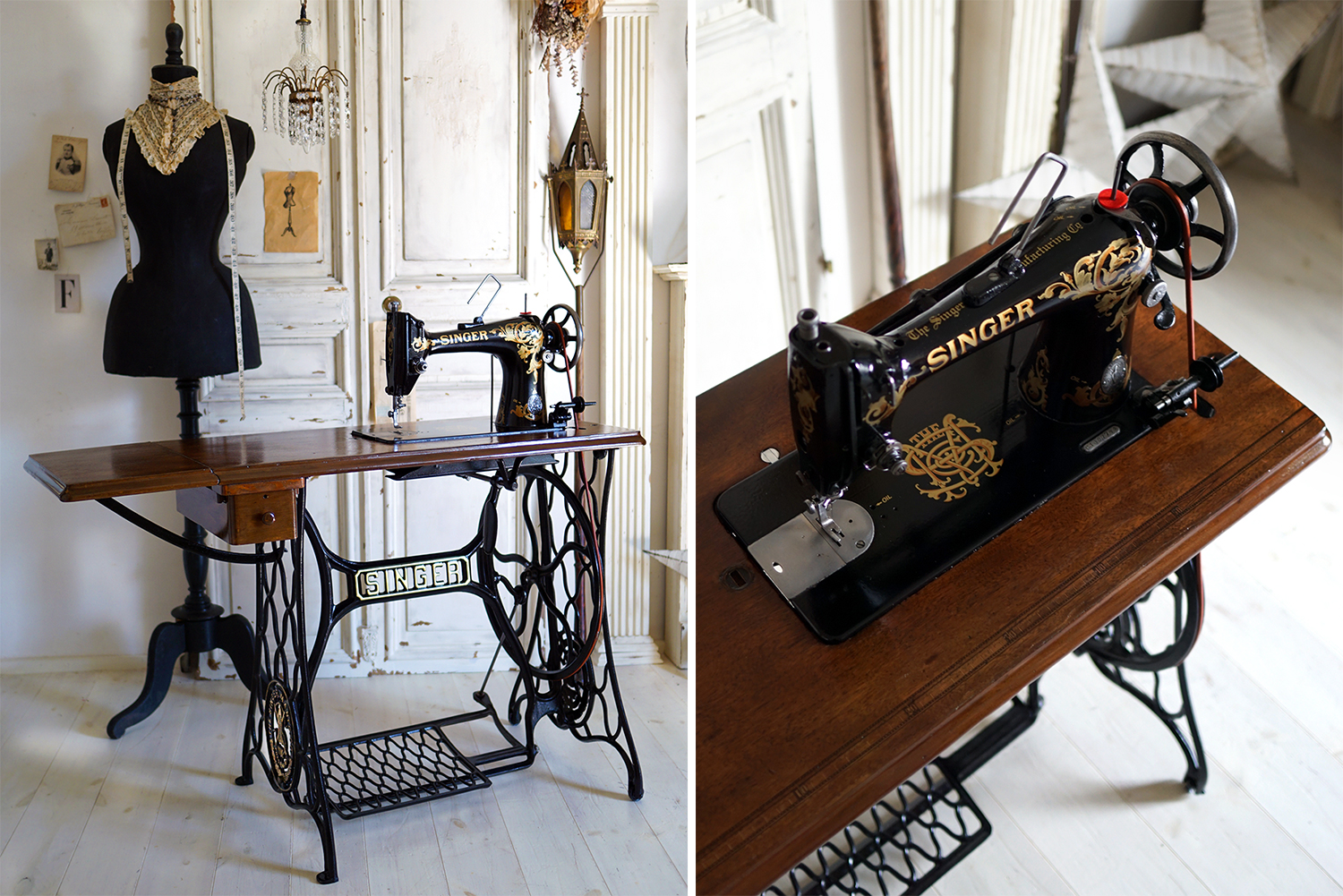 縫える！きれい！アンティークミシン│SINGER 職業用ミシン 103