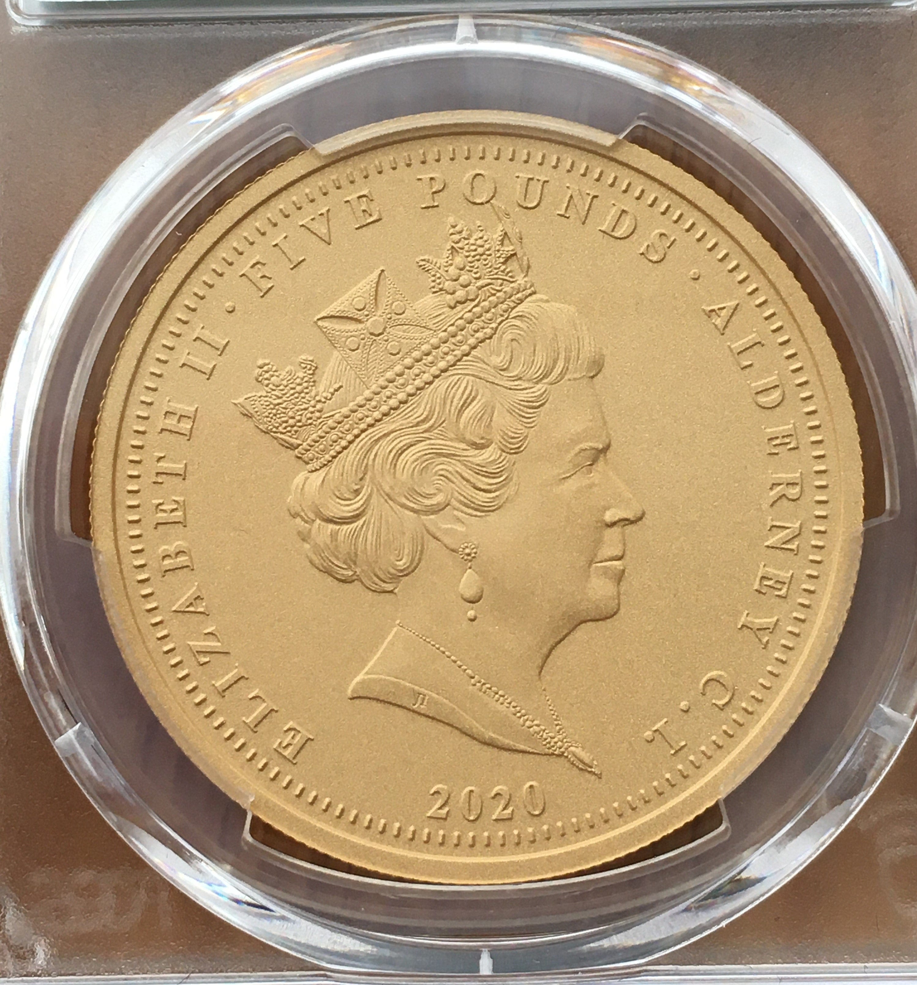 2020年 オルダニー島 スリー・グレーセス 5ポンド金貨 マットプルーフ