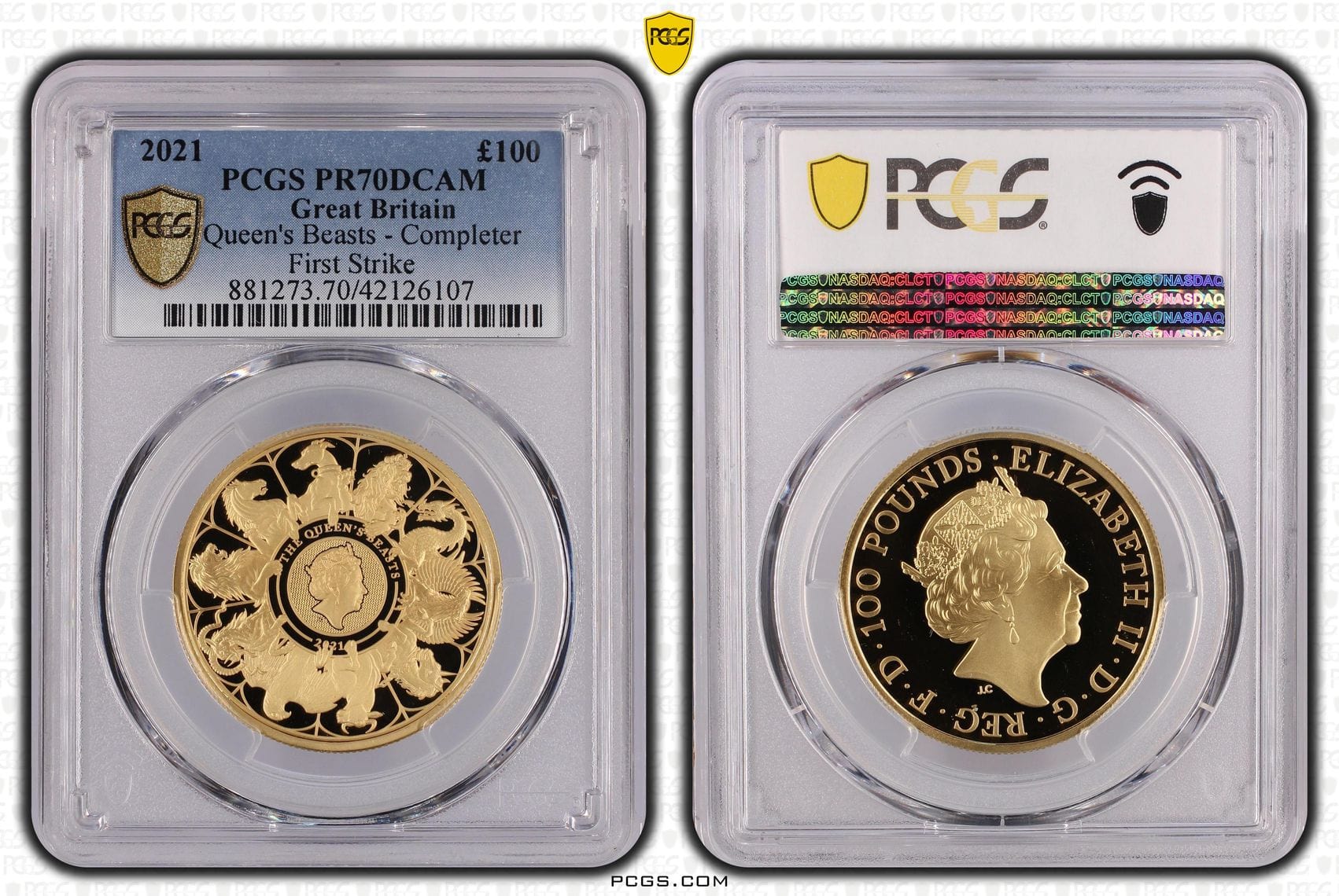 イギリス2021年ロイヤルミントクイーンズビースト銀貨10枚セット