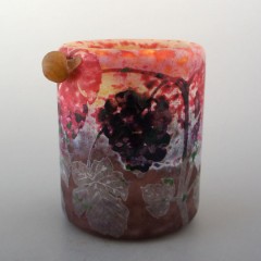 ドーム・ナンシー「ブドウにカタツムリ文 花瓶」《アンティックかとう》