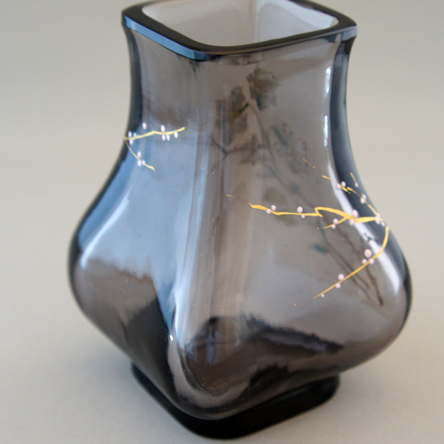 オールド・バカラ 1878年頃 ジャポニスム オパールセント 大型花瓶