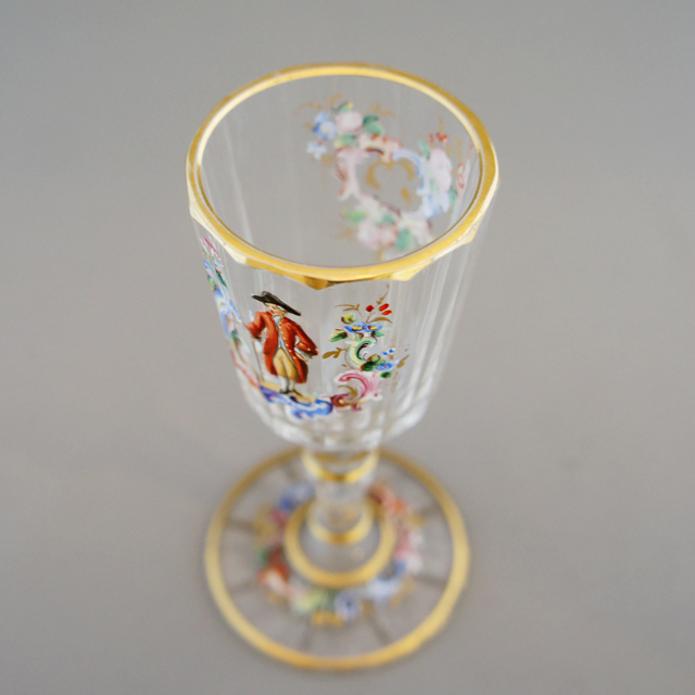 Lobmeyr ロブマイヤー エナメル チューリップ グラス Lobmeyr