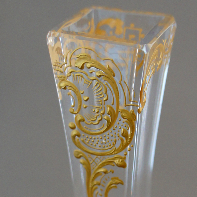 Baccarat オールドバカラ/※極希少※ エグランチエ野薔薇小判型蓋物