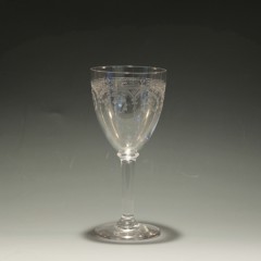 オールドバカラ「ワイングラス：レース文ポートワイングラス