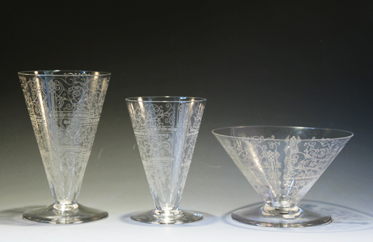 GW SALE⏬バカラ➁ アンティーク シャンパンクープ 2点 アールデコ GW