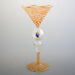 ビミニ「にわとりワイングラス マドラー付き」《アンティックかとう》