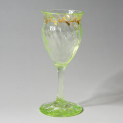 エミール・ガレ 金彩装飾 オリーブ文様 シャンパンカップ エミール