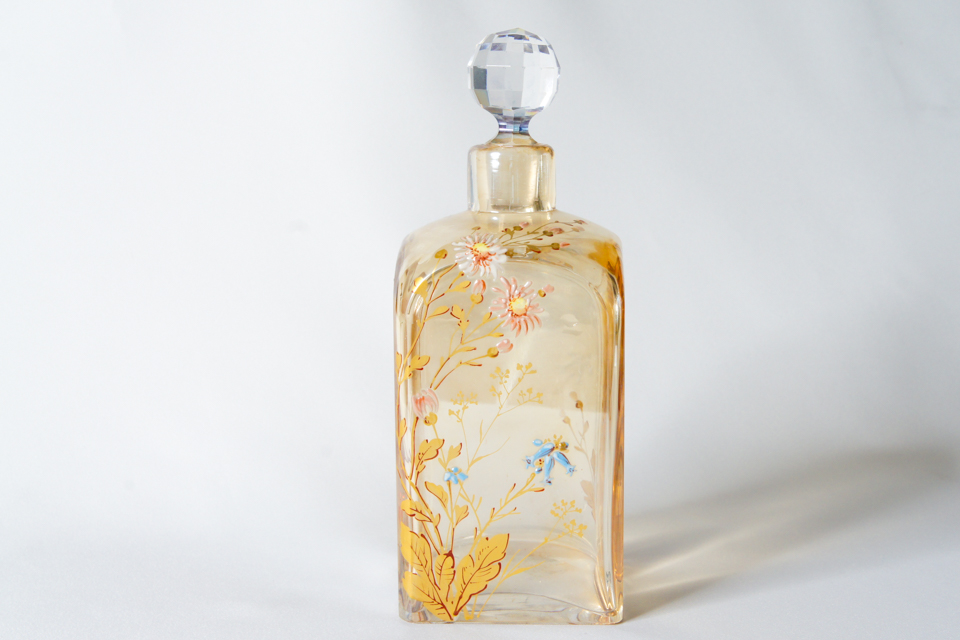 オールドバカラ「ジャポニスム ラスター彩 草花文 リキュールセット