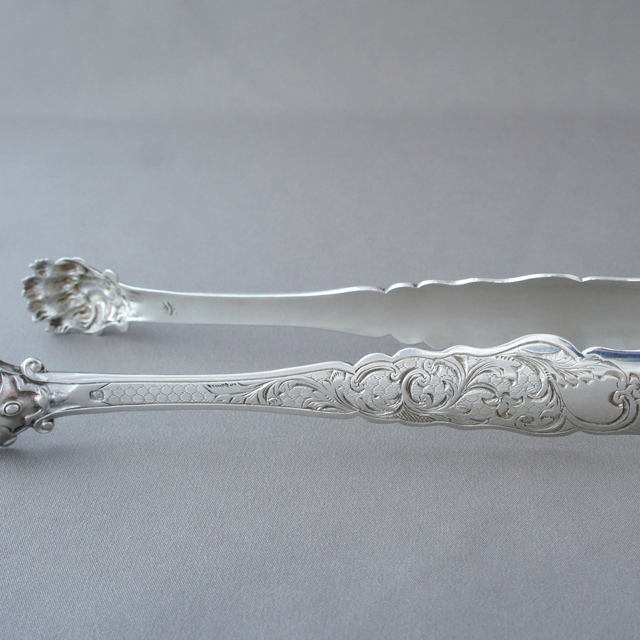 A】シルバーコーティングのトング/野獣の足・フランスアンティーク