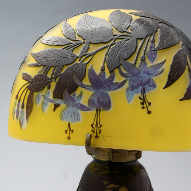 ◇証明書付◇Emile Galleエミールガレ 亀 卓上ランプ カメオ彫り