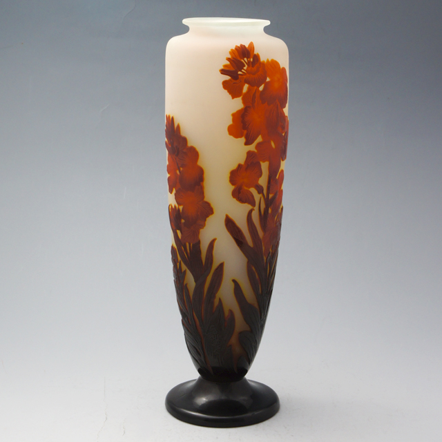 美品】エミール・ガレ☆red and gold with prunes kaorumi-set-of-2