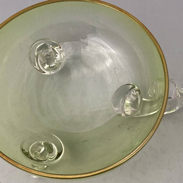 フランス「(仏)グリーンガラス フルーツポンチセット（6客