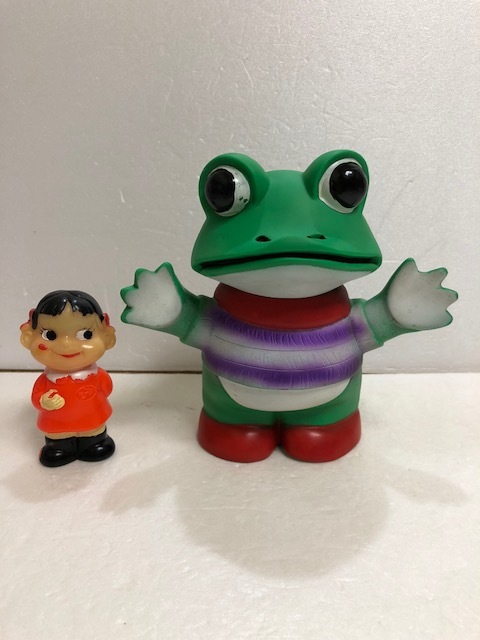 2体セット☆昭和レトロ☆ケロヨン☆ソフビ人形 5．7cm 当時物