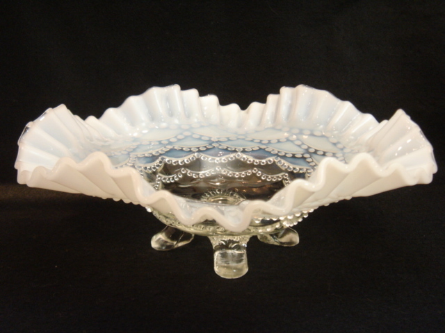 アンティーク ドームナンシー アイリス紋花器 オパールセント パートド