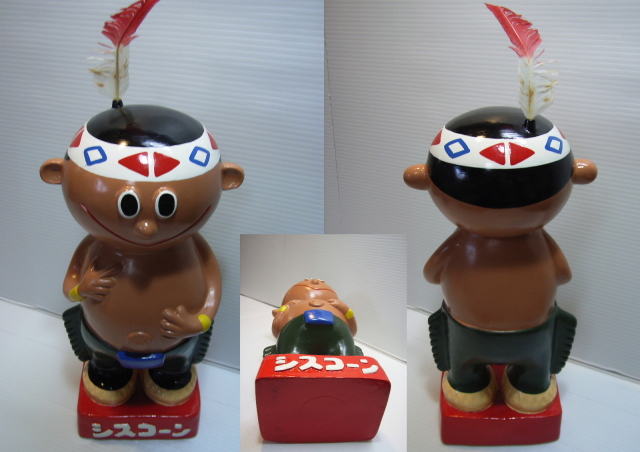 シスコーン坊やインディアン陶器置き時計