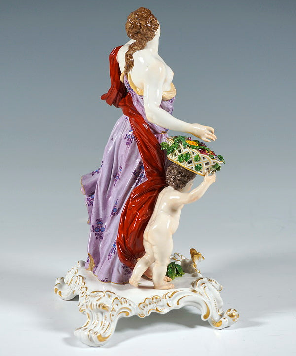 マイセン人形 『フィギュリン』キューピットと春の寓意像