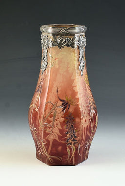 アンティーク】エミール・ガレ Émile Gallé『トケイソウ』花瓶