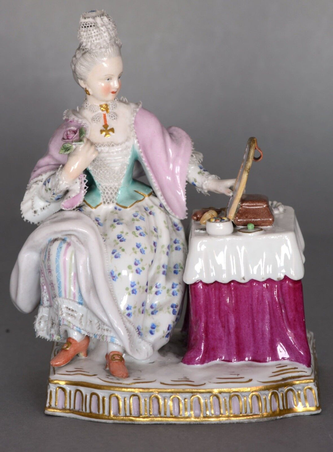 ✤1924年以前マイセン(Meissen)フィギュリン『五感の寓意(嗅覚)』