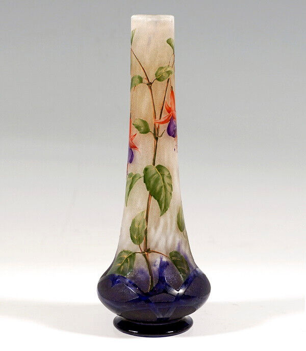 ドーム兄弟（ドームナンシー）フクシアの花の花瓶 – アンティーク