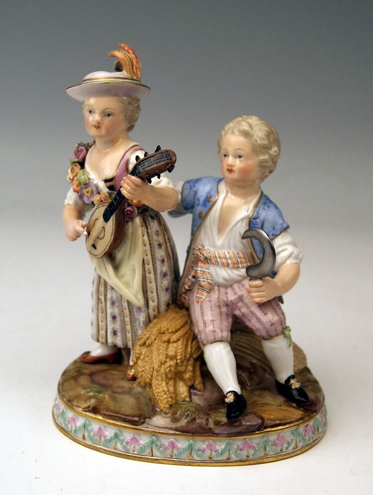 マイセン人形・フィギュリン 『四季の寓意シリーズ』夏（1870年ころ