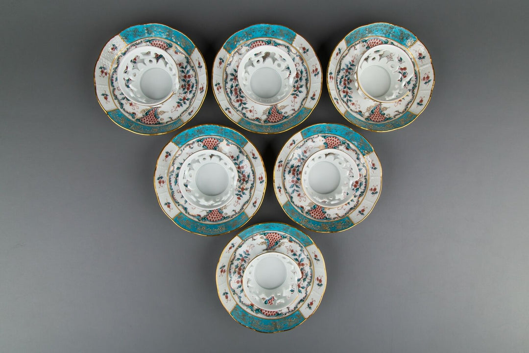 ヘレンド トゥッピーニの角笛 ホットチョコレートカップ＆ソーサー 6客