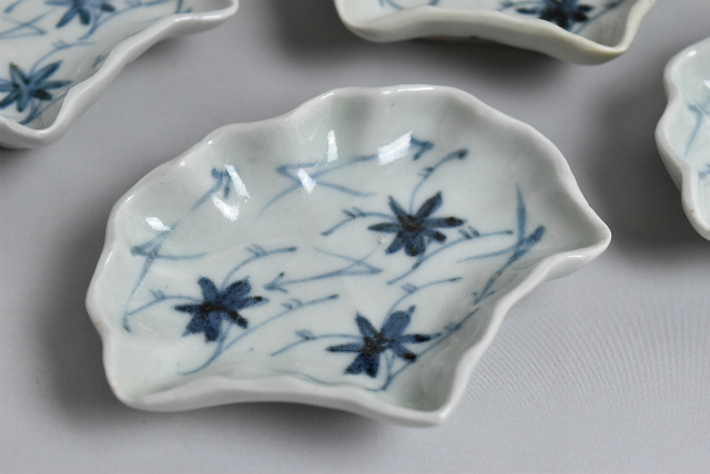 古伊万里 伊万里 染付 江戸期 葉皿 古染付 蔵出し アンティーク伊万里 3