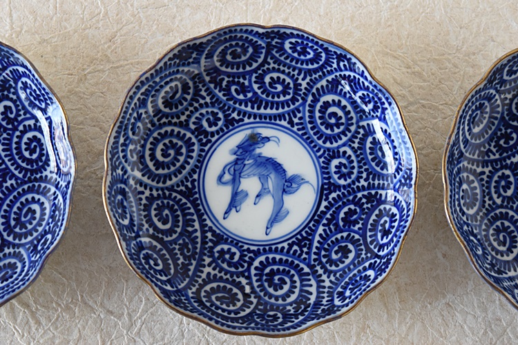 伊万里蛸唐草鉢 江戸時代 MA500 伊万里蛸唐草鉢 江戸時代 MA500 古