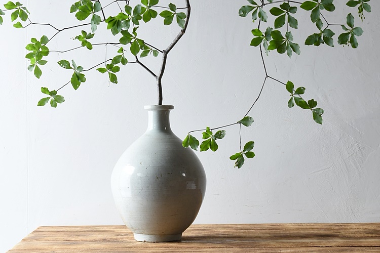 古伊万里 白磁 大徳利 - 生活骨董と古布のアンティークショップ