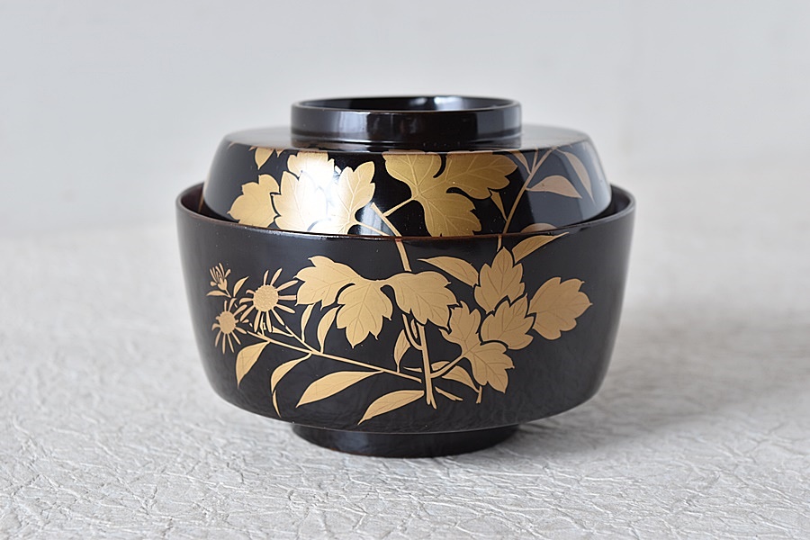 煙草入れ 木製漆器 金蒔絵 菊図 小物入れ 【公式通販】