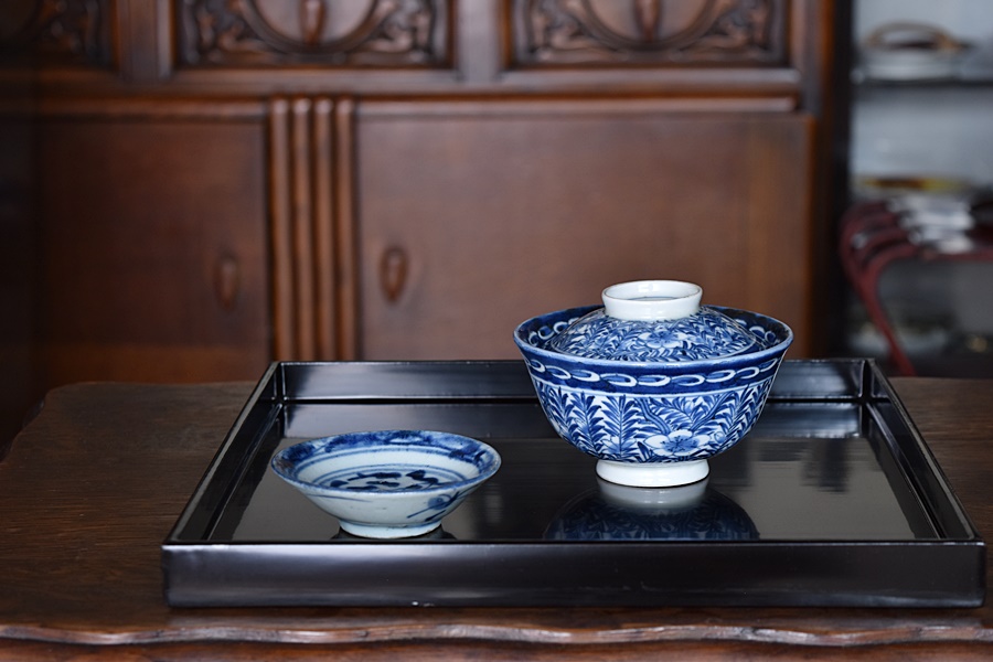 染付 丸紋 筒茶碗 火入 古美術 古伊万里 古道具 アンティーク 染付