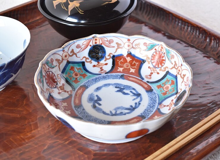 青木木米 呉州赤絵草花文茶碗 時代古作 木箱付 Yahoo!