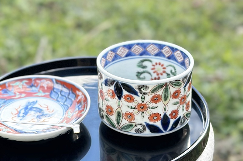 色絵 古伊万里 古九谷 そば猪口 蕎麦猪口 柿右衛門 藍九谷 民芸 民藝