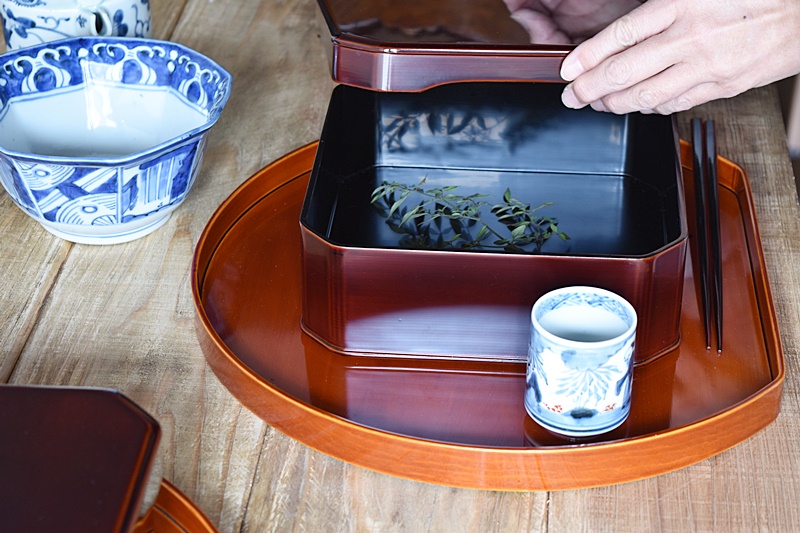 輪島塗 大徳寺弁当箱 5客セット - 生活骨董と古布のアンティーク