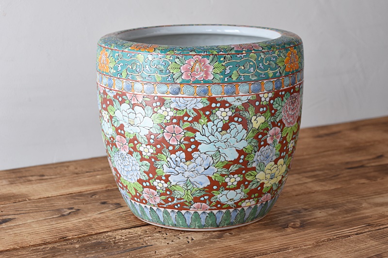 伊万里 色絵 十錦手 火鉢 小 - 生活骨董と古布のアンティークショップ