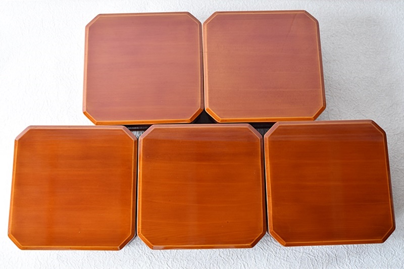 大徳寺弁当 重箱 5組 飛騨春慶塗 木製漆器 懐石 その② 大徳寺弁当