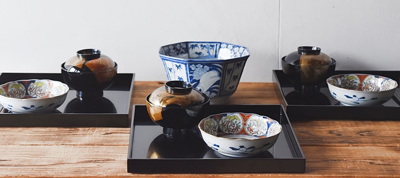 天然木製漆塗 輪島塗 真塗 折敷膳 懐石膳 5客セット 林漆器店 - 生活