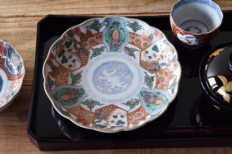 有田焼 伊万里焼 古伊万里 金彩 色絵 小皿 舟皿 刺し身皿 10客セット