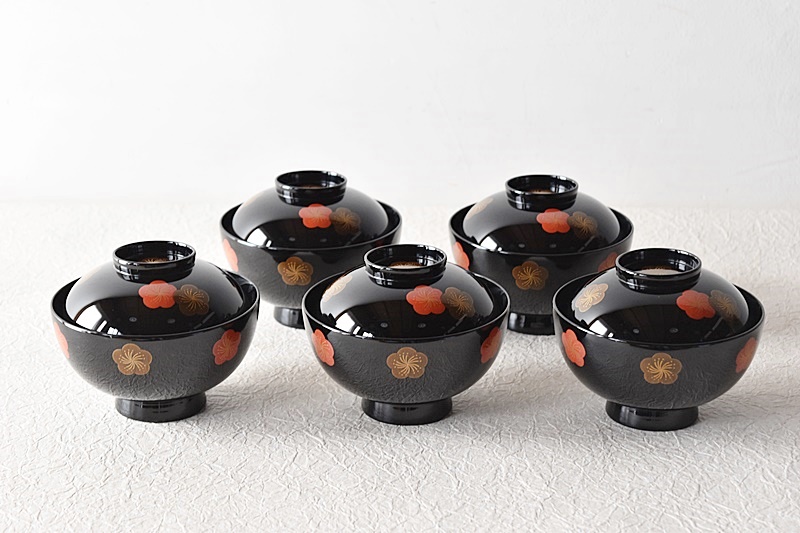 輪島塗 祝椀 金縁艶消し 春光斎作 輪島塗 祝椀 金縁艶消し 春光斎作