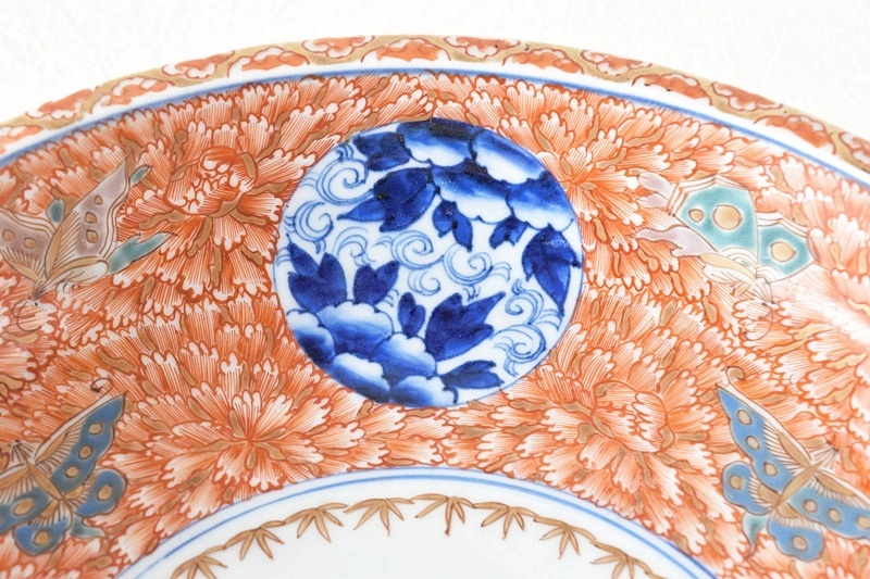 古伊万里 牡丹文 中鉢 古伊万里 牡丹文 中鉢 伊万里染付牡丹文八角鉢